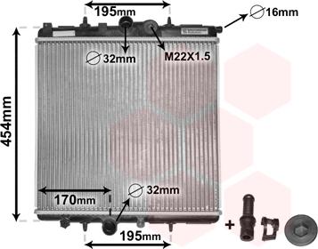 Van Wezel 40002243 - Radiator, mühərrikin soyudulması furqanavto.az