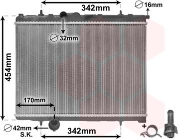 Van Wezel 40002247 - Radiator, mühərrikin soyudulması furqanavto.az