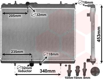 Van Wezel 40002269 - Radiator, mühərrikin soyudulması furqanavto.az