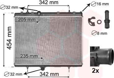 Van Wezel 40002267 - Radiator, mühərrikin soyudulması furqanavto.az