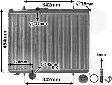 Van Wezel 40002210 - Radiator, mühərrikin soyudulması furqanavto.az