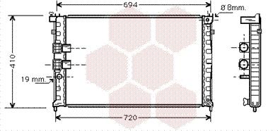 Van Wezel 40002231 - Radiator, mühərrikin soyudulması furqanavto.az