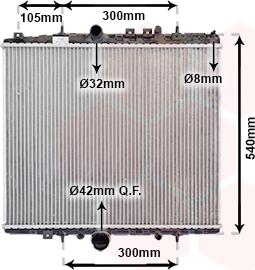 Van Wezel 40002277 - Radiator, mühərrikin soyudulması furqanavto.az