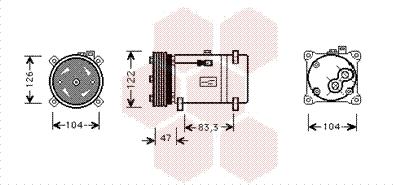 Van Wezel 4000K066 - Kompressor, kondisioner furqanavto.az