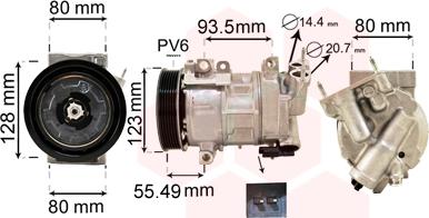 Van Wezel 4000K315 - Kompressor, kondisioner furqanavto.az