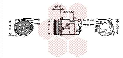 Van Wezel 4000K326 - Kompressor, kondisioner furqanavto.az