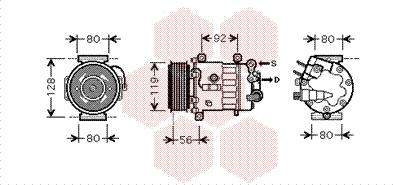 Van Wezel 4000K320 - Kompressor, kondisioner furqanavto.az