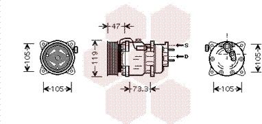 Van Wezel 4000K242 - Kompressor, kondisioner furqanavto.az