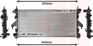 Van Wezel 40012305 - Radiator, mühərrikin soyudulması furqanavto.az