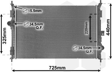 Van Wezel 40012386 - Radiator, mühərrikin soyudulması furqanavto.az