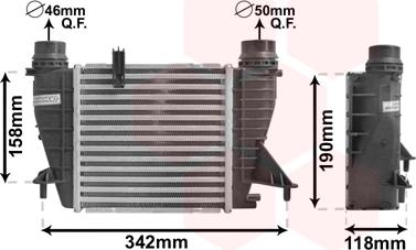 Van Wezel 43004553 - Intercooler, şarj cihazı furqanavto.az