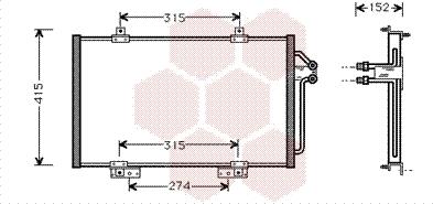 Van Wezel 43005188 - Kondenser, kondisioner furqanavto.az