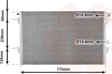 Van Wezel 43005297 - Kondenser, kondisioner furqanavto.az