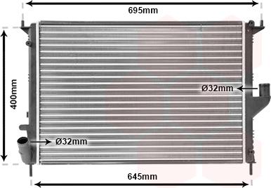 Van Wezel 43002477 - Radiator, mühərrikin soyudulması furqanavto.az