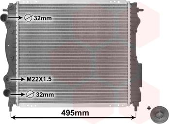 Van Wezel 43002129 - Radiator, mühərrikin soyudulması furqanavto.az