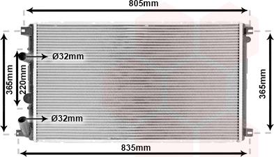 Van Wezel 43002361 - Radiator, mühərrikin soyudulması furqanavto.az