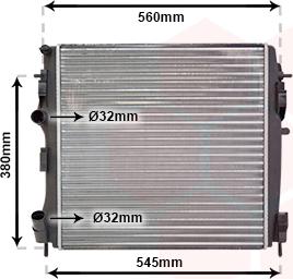 Van Wezel 43002309 - Radiator, mühərrikin soyudulması furqanavto.az