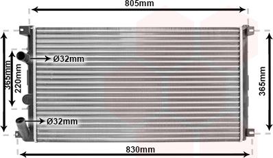 Van Wezel 43002321 - Radiator, mühərrikin soyudulması furqanavto.az