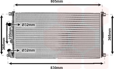 Van Wezel 43002322 - Radiator, mühərrikin soyudulması furqanavto.az