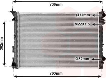 Van Wezel 43002259 - Radiator, mühərrikin soyudulması furqanavto.az