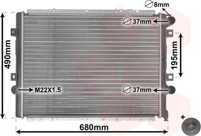 Van Wezel 43002264 - Radiator, mühərrikin soyudulması furqanavto.az