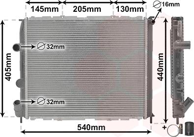 Van Wezel 43002268 - Radiator, mühərrikin soyudulması furqanavto.az