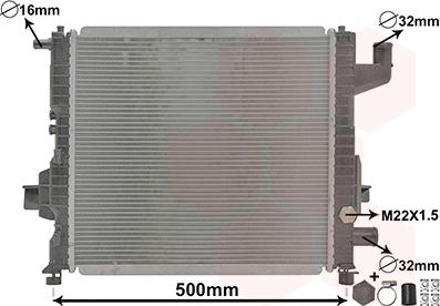 Van Wezel 43002262 - Radiator, mühərrikin soyudulması furqanavto.az