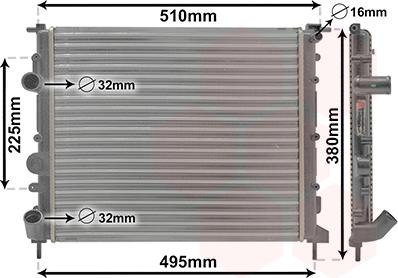 Van Wezel 43002271 - Radiator, mühərrikin soyudulması furqanavto.az