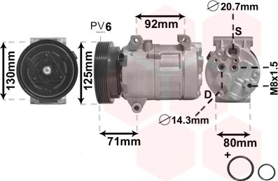 Van Wezel 4300K441 - Kompressor, kondisioner furqanavto.az