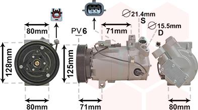 Van Wezel 4300K636 - Kompressor, kondisioner furqanavto.az