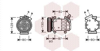 Van Wezel 4300K080 - Kompressor, kondisioner furqanavto.az