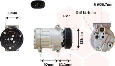 Van Wezel 4300K369 - Kompressor, kondisioner furqanavto.az