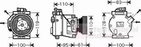 Van Wezel 4300K368 - Kompressor, kondisioner furqanavto.az