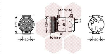 Van Wezel 4300K367 - Kompressor, kondisioner furqanavto.az