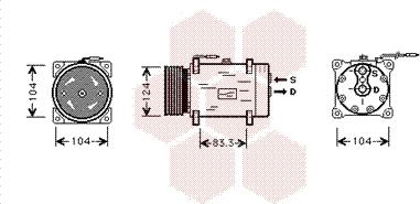 Van Wezel 4300K244 - Kompressor, kondisioner furqanavto.az