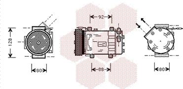 Van Wezel 4300K255 - Kompressor, kondisioner furqanavto.az