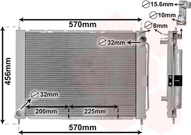 Van Wezel 4300M499 - Radiator, mühərrikin soyudulması furqanavto.az