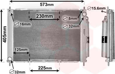 Van Wezel 4300M500 - Radiator, mühərrikin soyudulması furqanavto.az