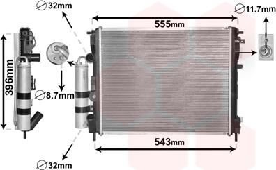 Van Wezel 4300M323 - Radiator, mühərrikin soyudulması furqanavto.az