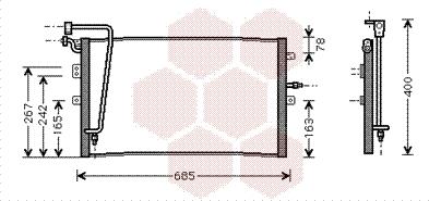 Van Wezel 47005039 - Kondenser, kondisioner furqanavto.az