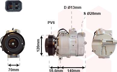 Van Wezel 4700K065 - Kompressor, kondisioner furqanavto.az