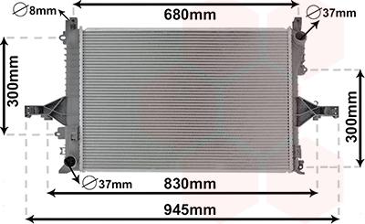 Van Wezel 59002114 - Radiator, mühərrikin soyudulması furqanavto.az