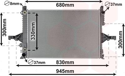 Van Wezel 59002115 - Radiator, mühərrikin soyudulması furqanavto.az