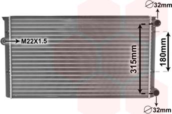 Van Wezel 58002105 - Radiator, mühərrikin soyudulması furqanavto.az