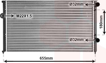 Van Wezel 58002102 - Radiator, mühərrikin soyudulması furqanavto.az