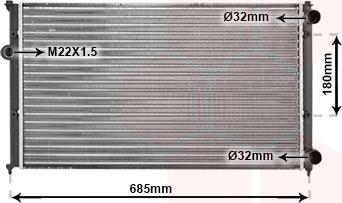 Van Wezel 58002116 - Radiator, mühərrikin soyudulması furqanavto.az