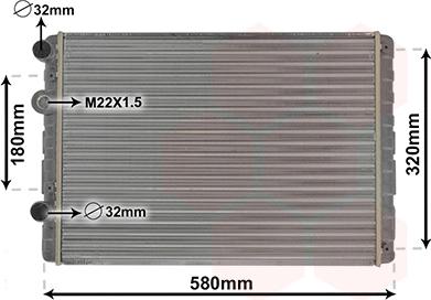 Van Wezel 58002130 - Radiator, mühərrikin soyudulması furqanavto.az