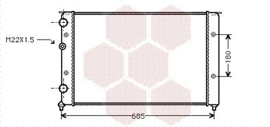 Van Wezel 58002124 - Radiator, mühərrikin soyudulması furqanavto.az