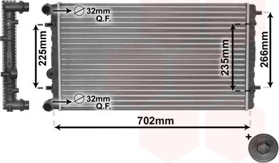 Van Wezel 58002174 - Radiator, mühərrikin soyudulması www.furqanavto.az