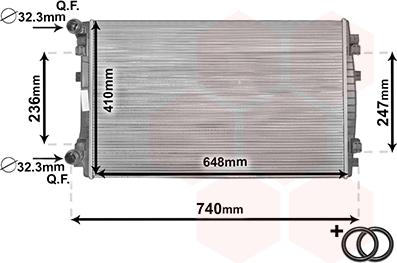 Van Wezel 58002338 - Radiator, mühərrikin soyudulması furqanavto.az